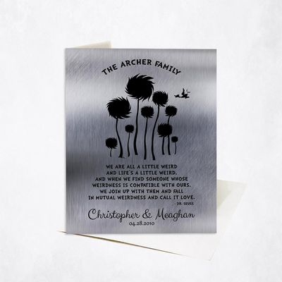 Tin Cypress Tree 10th Anniversary Card Gift for Couple C-1469