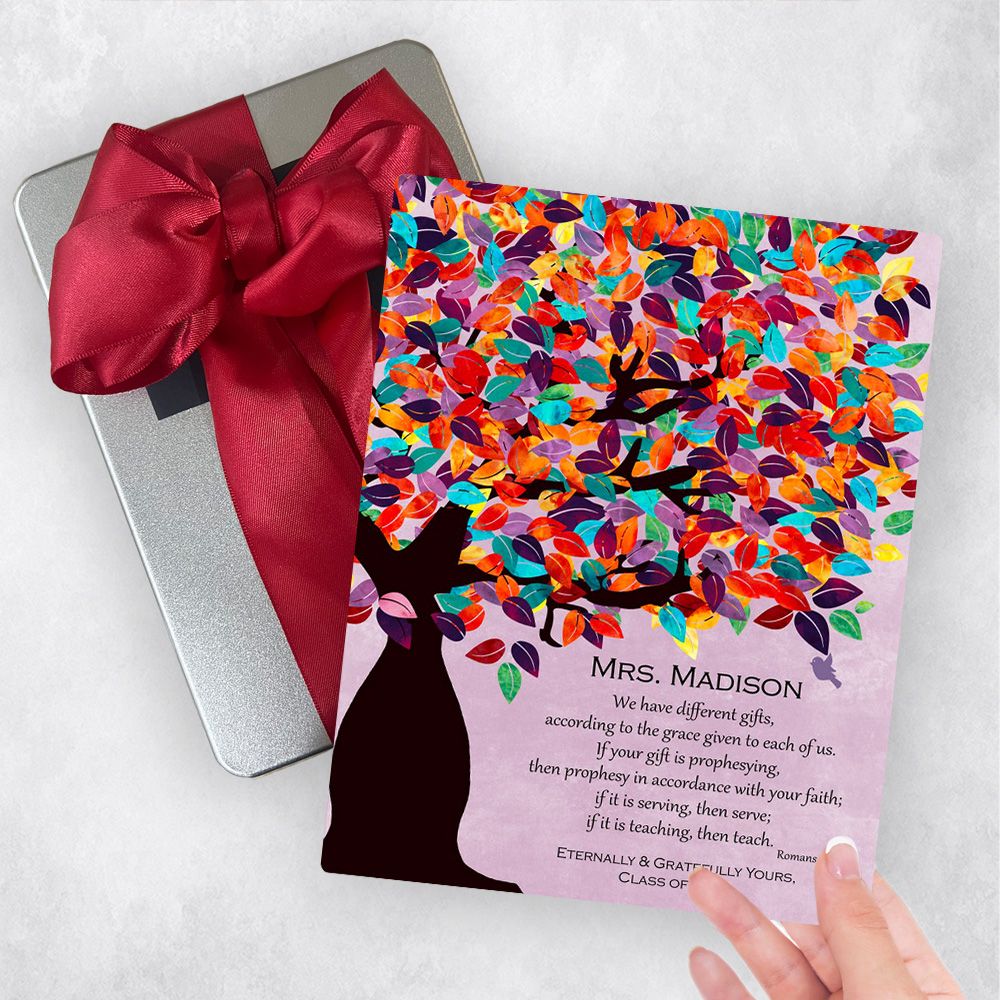 Colorful Spring Tree Teacher Appreciation Gift Delivery Box Gift for Educator TOY-1234