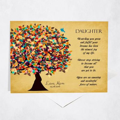 #1 Best Seller - Late Spring Tree Graduation Card Gift for Daughter C-1316