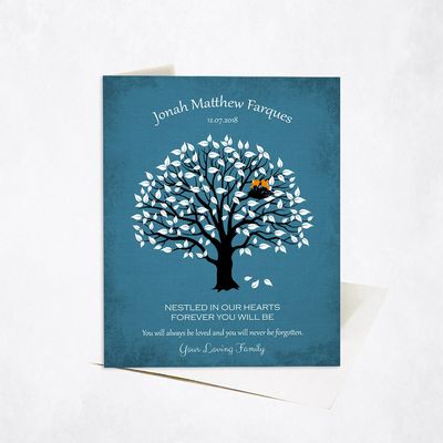 Magnolia Tree Memorial Card Gift for Bereaved Parents C-1207