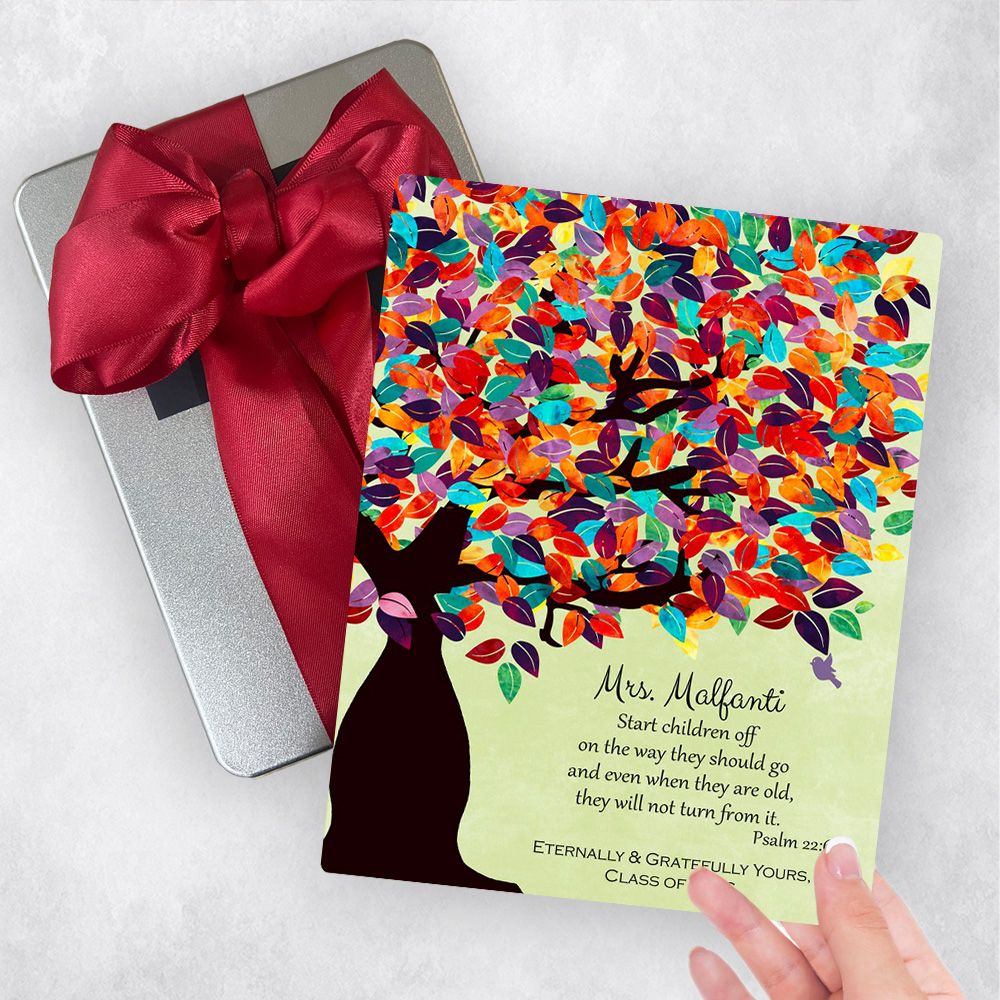 Colorful Spring Tree Teacher Appreciation Gift Delivery Box Gift for Educator TOY-1232