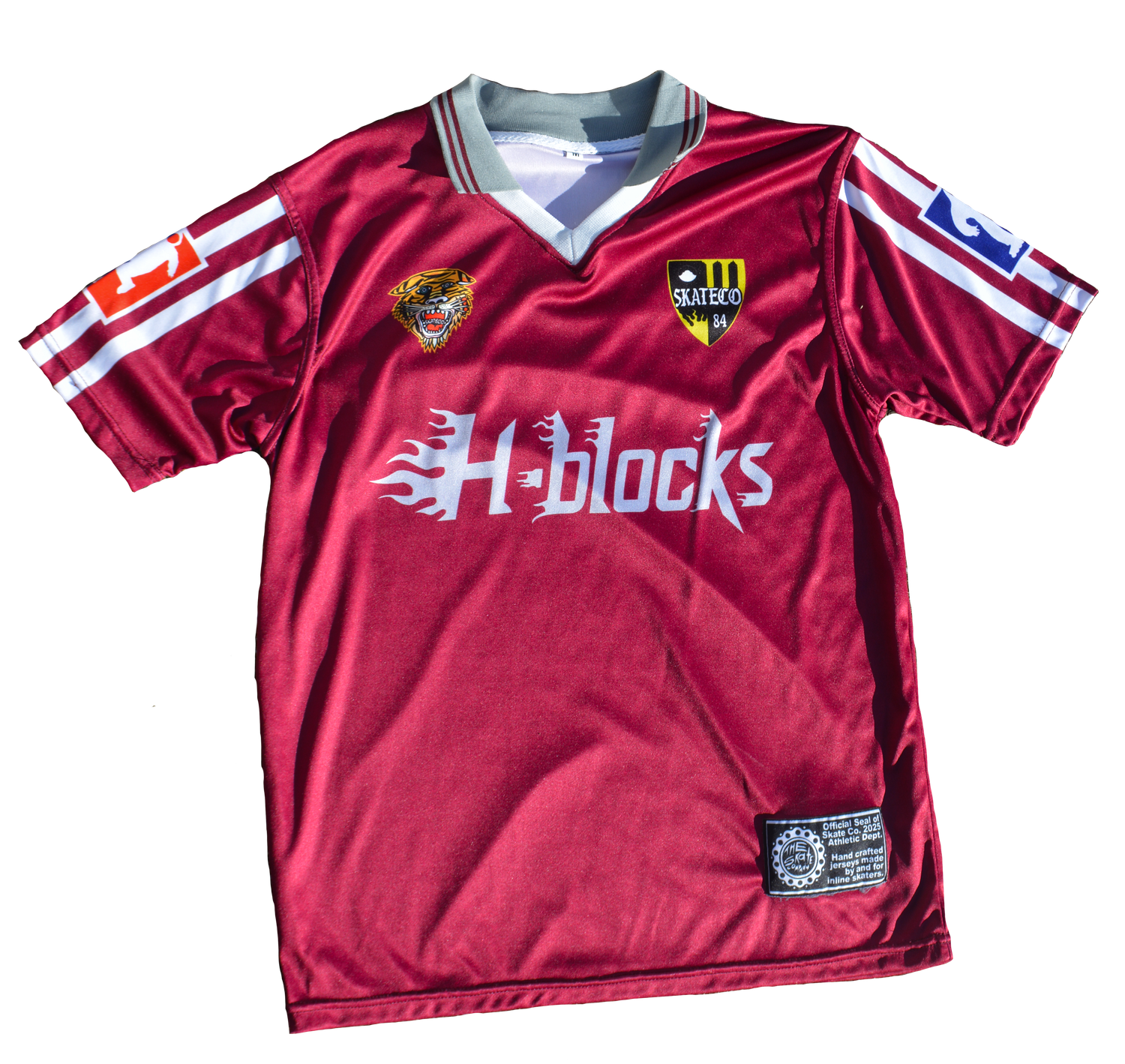 Skate Co '84 Collard Burgandy &amp; Grey