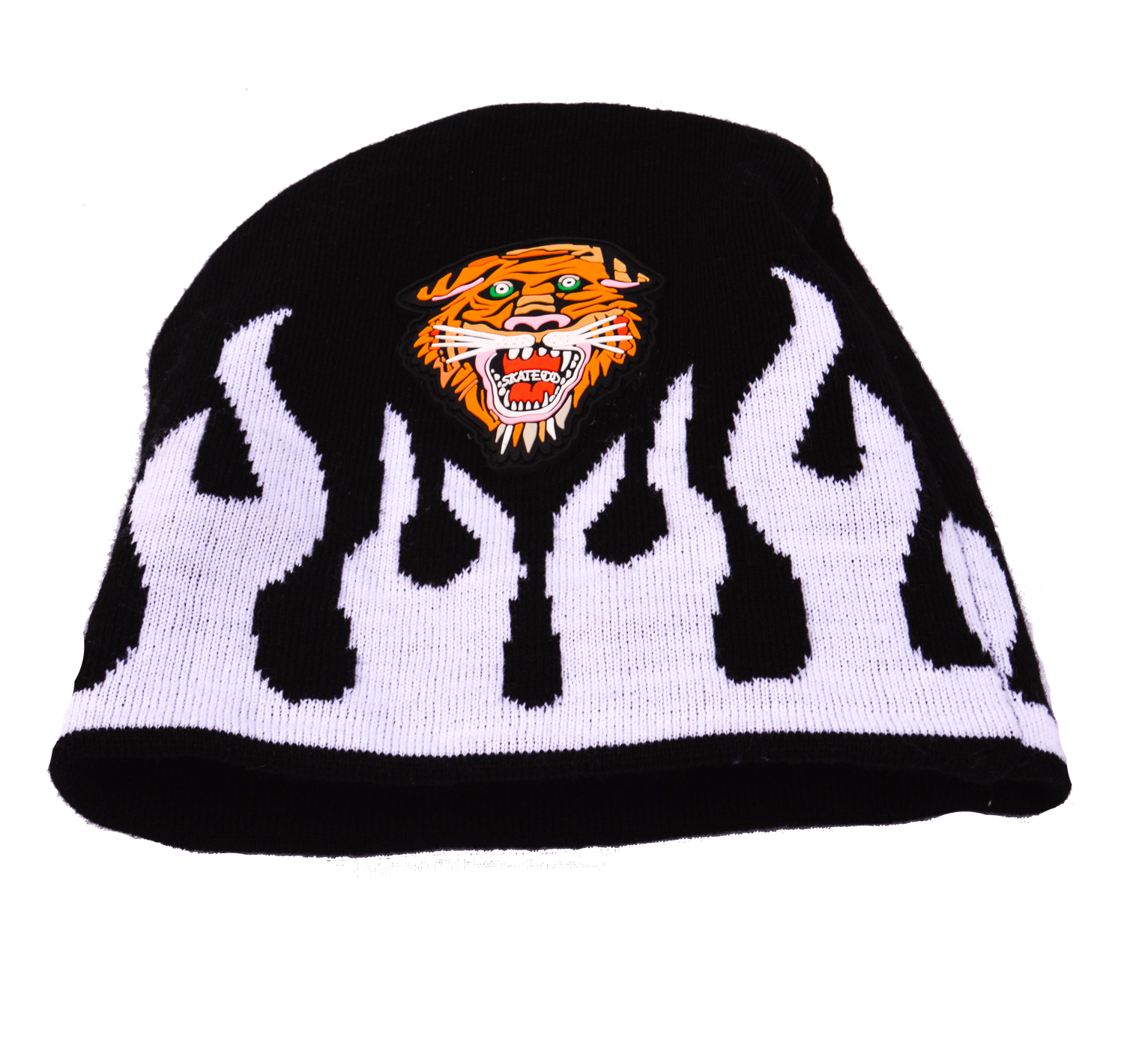 PVC tiger &amp; flames beanie