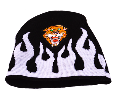 PVC tiger &amp; flames beanie