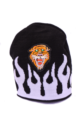PVC tiger &amp; flames beanie