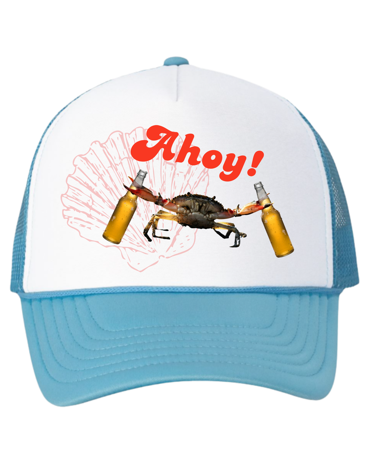 Ahoy! Crab Serving Beers Trucker Hat