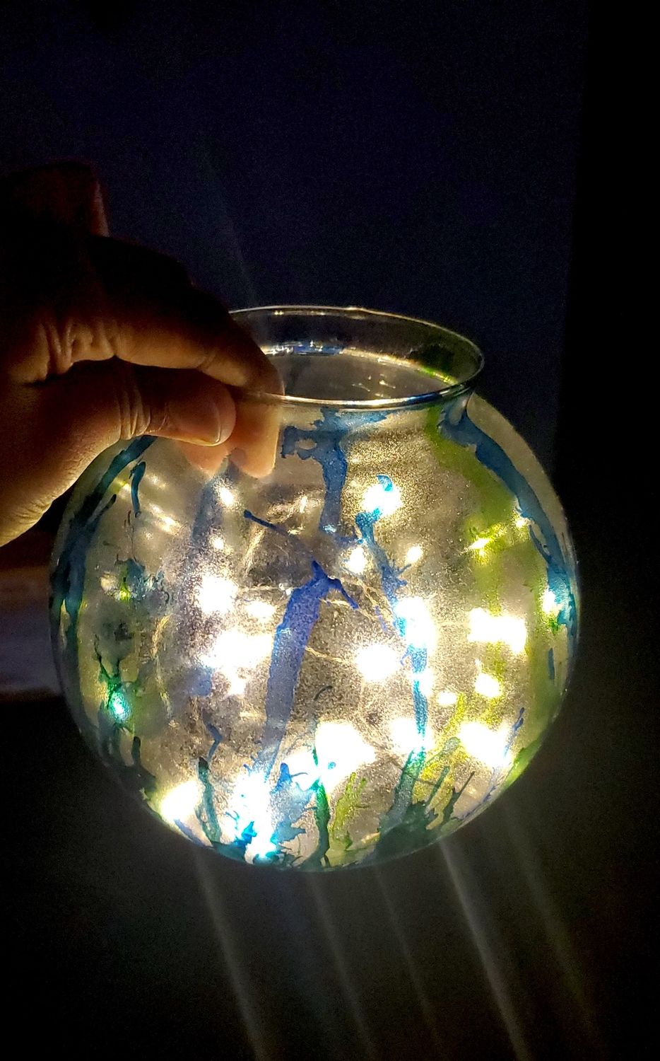 Glass Globes, Color: Blue and Green
