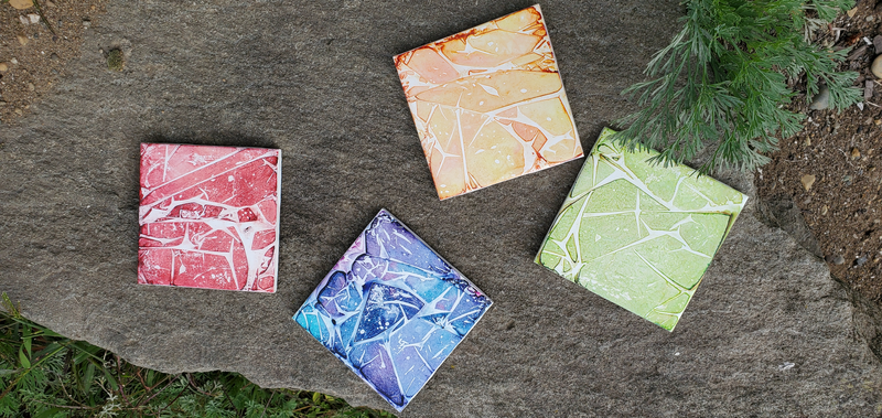 Coaster Set of 4 - Matte or Resin Finish