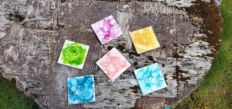 Set of 6 Drink Coasters - No Vinyl