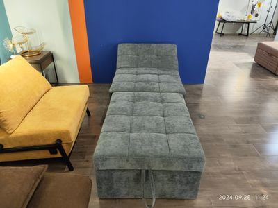 HE wooden house cream style foldable retractable sofa bed, single new small unit balcony bedroom