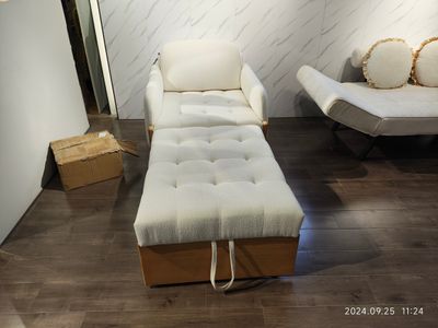 Solid wood foam Japanese style foldable dual-purpose sofa bed, balcony, living room, multifunctional retractable small apartment