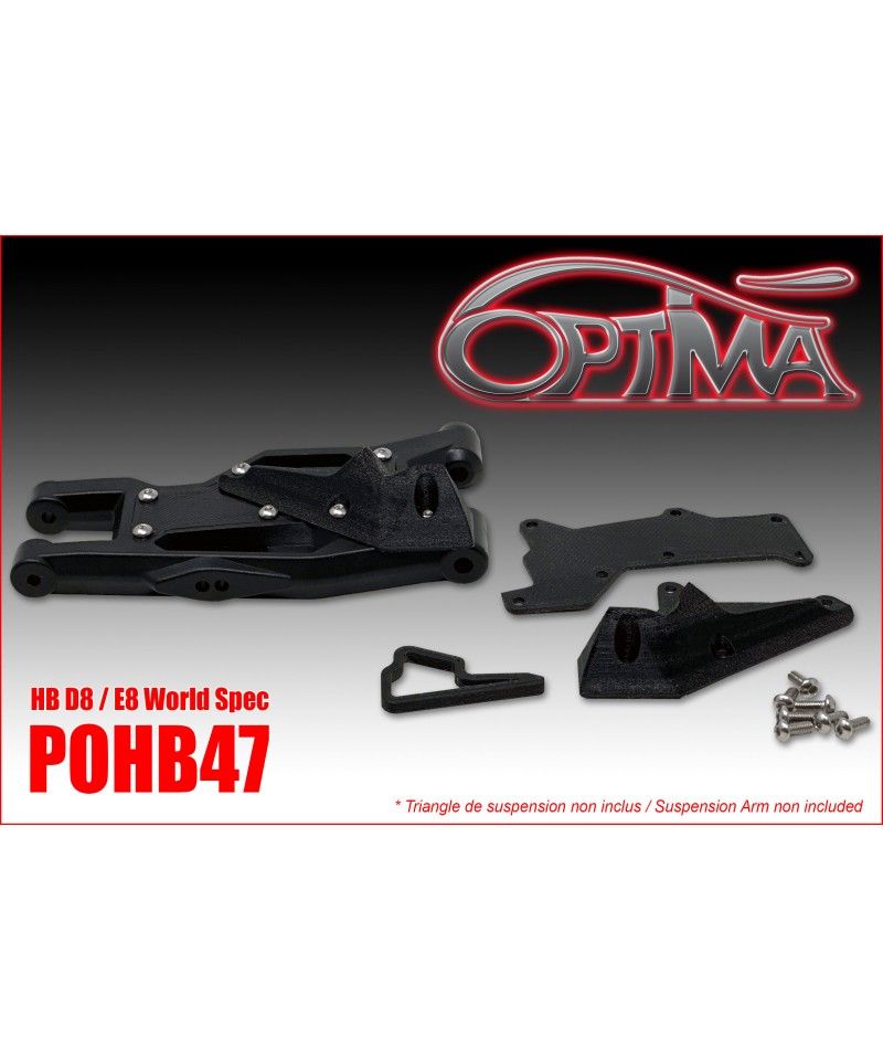 HB Racing D8 / E8 aileron de triangle inférieur avant