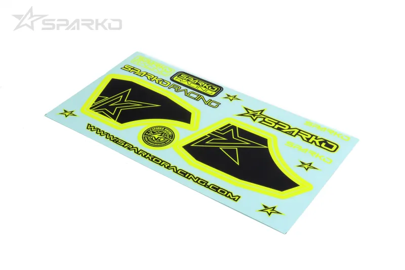 Sparko Autocollant d&#39;aileron Sparko F8 Jaune Fluo