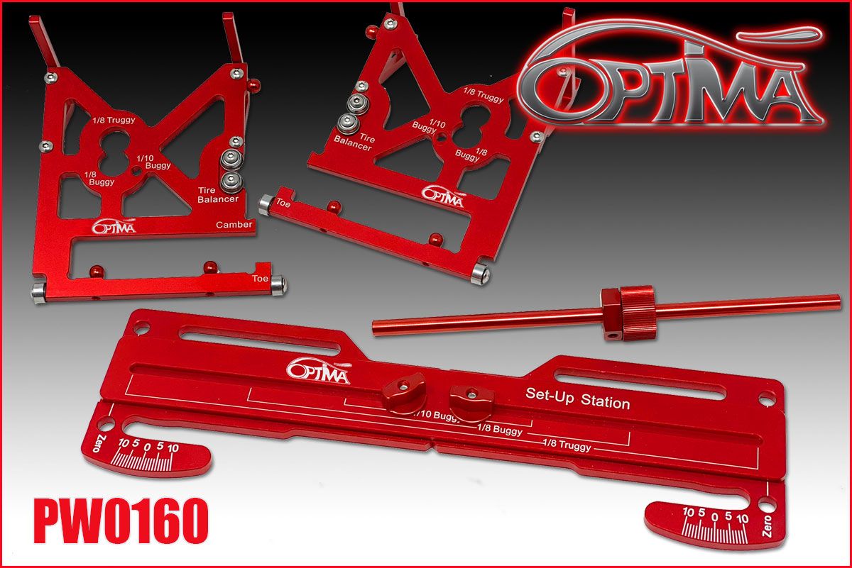 6mik Banc de réglage géométrie TT1/8 et Truggy 1/8