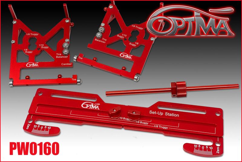 6mik Banc de réglage géométrie TT1/8 et Truggy 1/8