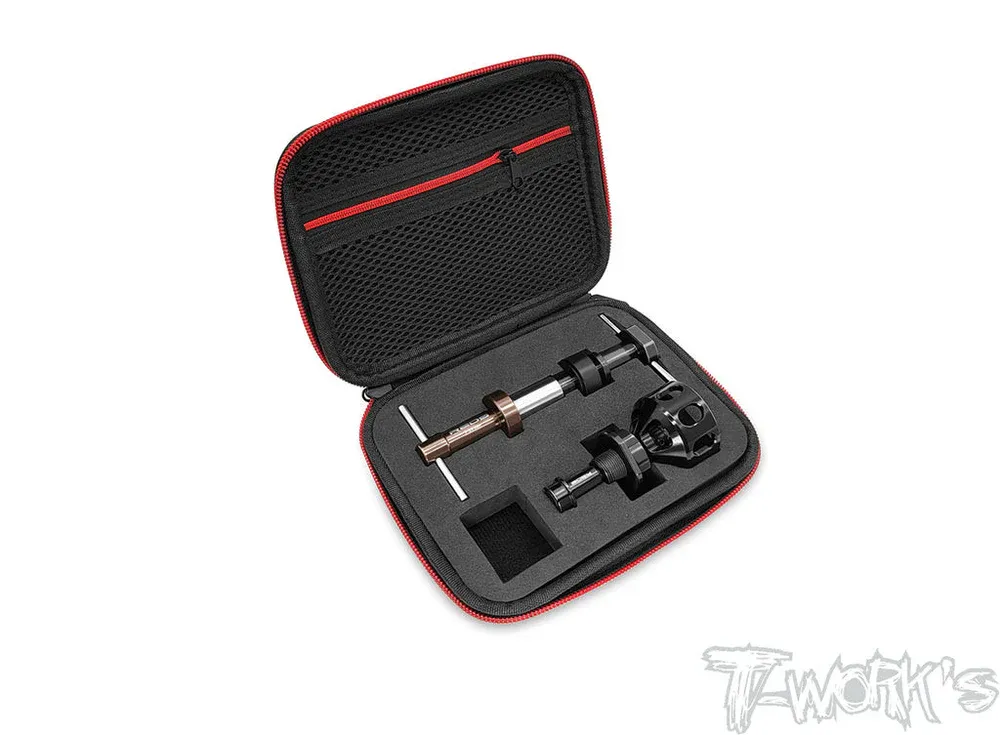 T-Work&#39;s Boite &quot;Hardcase&quot; Carbone pour Outil Roulements moteurs REDS ( livré sans l&#39;outils )