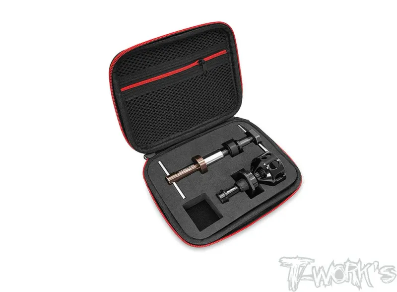 T-Work&#39;s Boite &quot;Hardcase&quot; Carbone pour Outil Roulements moteurs REDS ( livré sans l&#39;outils )