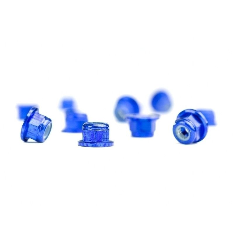 Avid écrous nylstop M3 épaulé aluminium bleu