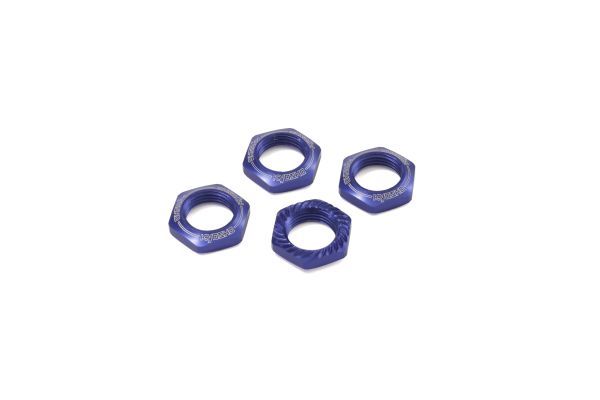 Kyosho Ecrous de roue cannelés Inferno MP9-MP10 1:8 (4) Bleu