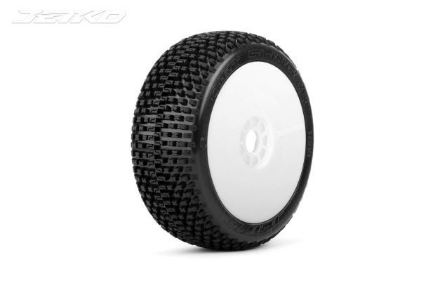 Jetko Pneus Buggy 1:8 Dirt Slinger Super Soft (2) jantes Revo blanches