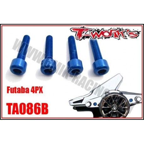 Twork&#39;s kit de vis alu bleu pour Radio Futaba 4PX, 7PX, 10PX