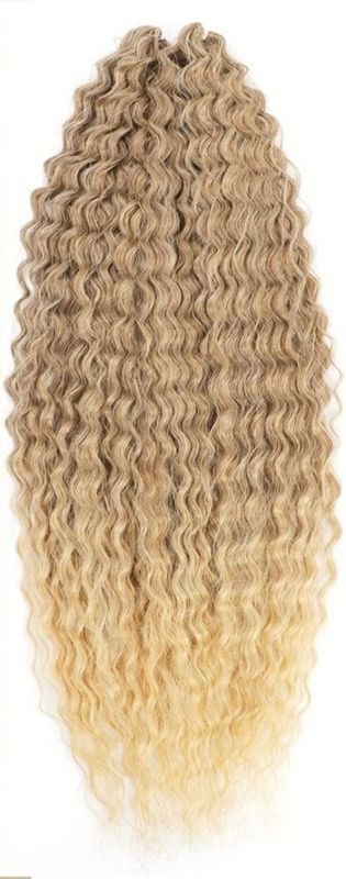 Dark Blonde to Medium Blonde Ombre water wave