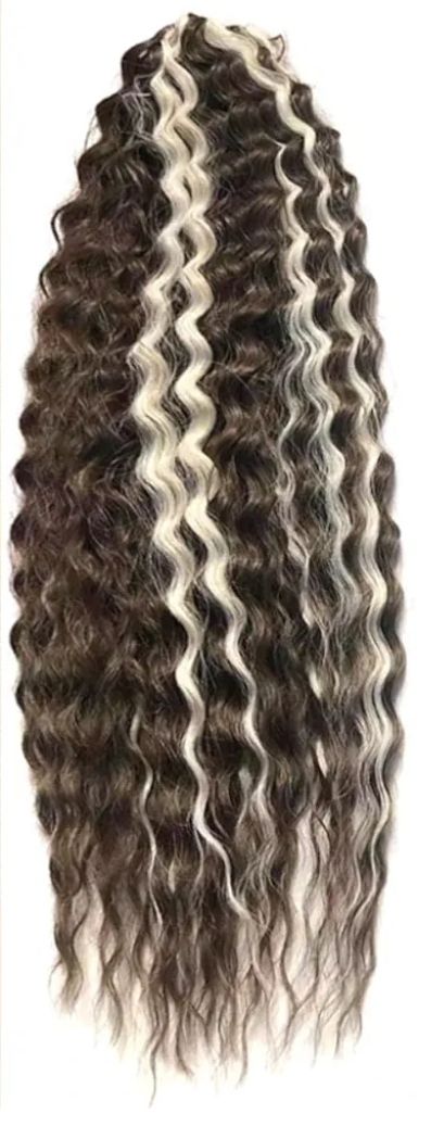 Brown&amp;Blonde mix water wave