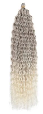 Light Grey to Blonde ombre water wave