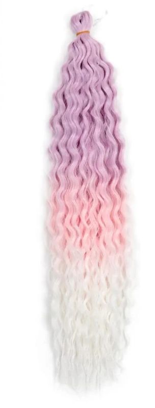 Lavender &amp; Pink &amp; White blonde trio water wave