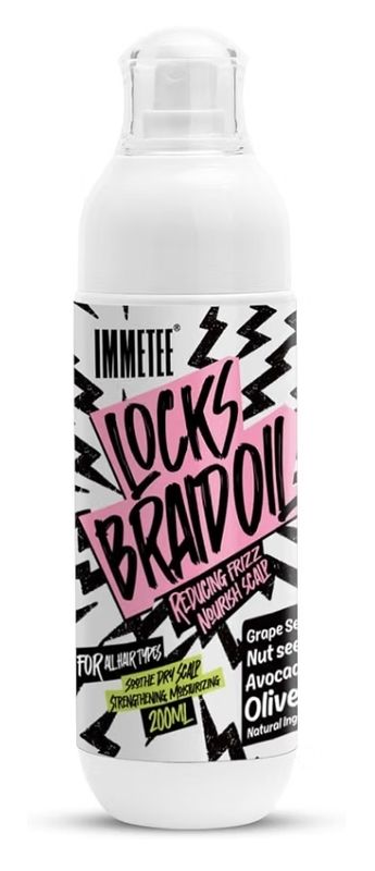 immetee Braid Oil, Braid Spray Frizzy Control Nourish Achy Scalp &amp; Adds Shine