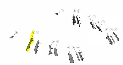 B PILLAR OUTER TRIM PANEL FR LH