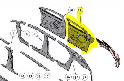 DIW ASM REAR DOOR RH