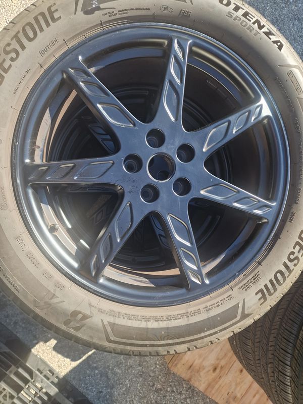 complete wheel set , used , Aero Stealth black F7