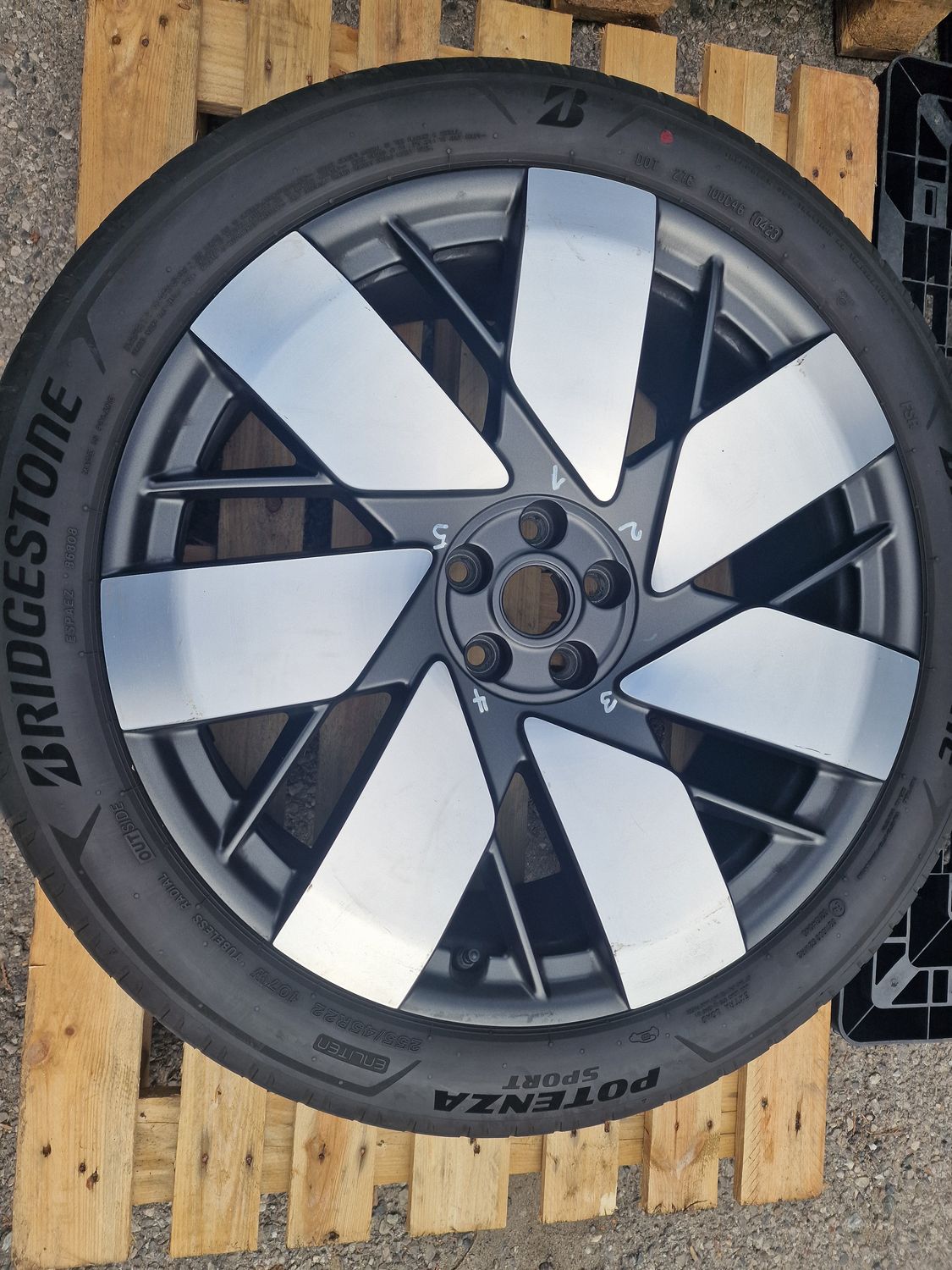 complete wheel set , used , AirGlider silver F5