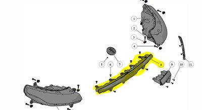 HEAD LAMP CENTRAL OCEAN used