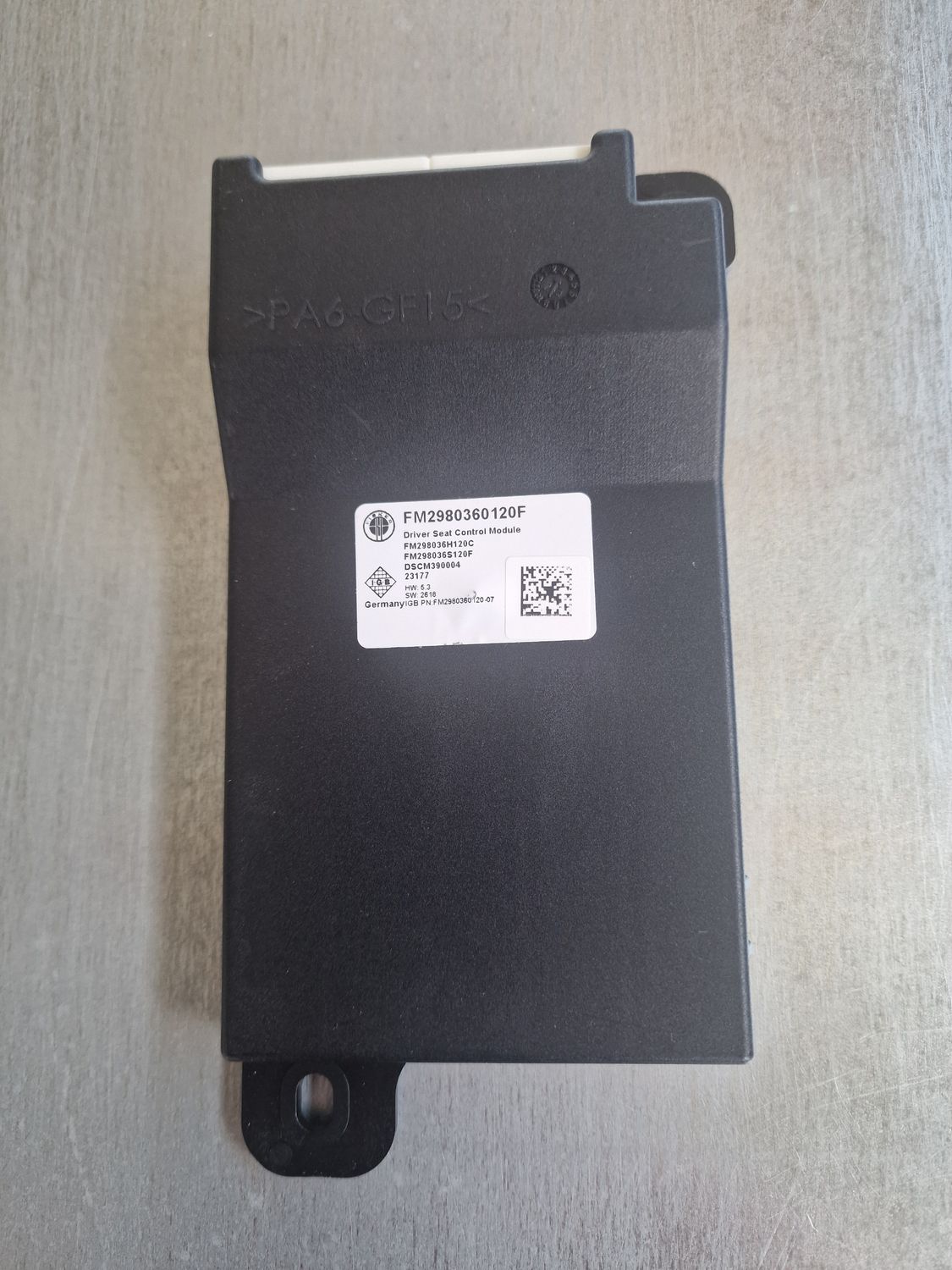 DSCM DRIVER SEAT CONTROL MODULE