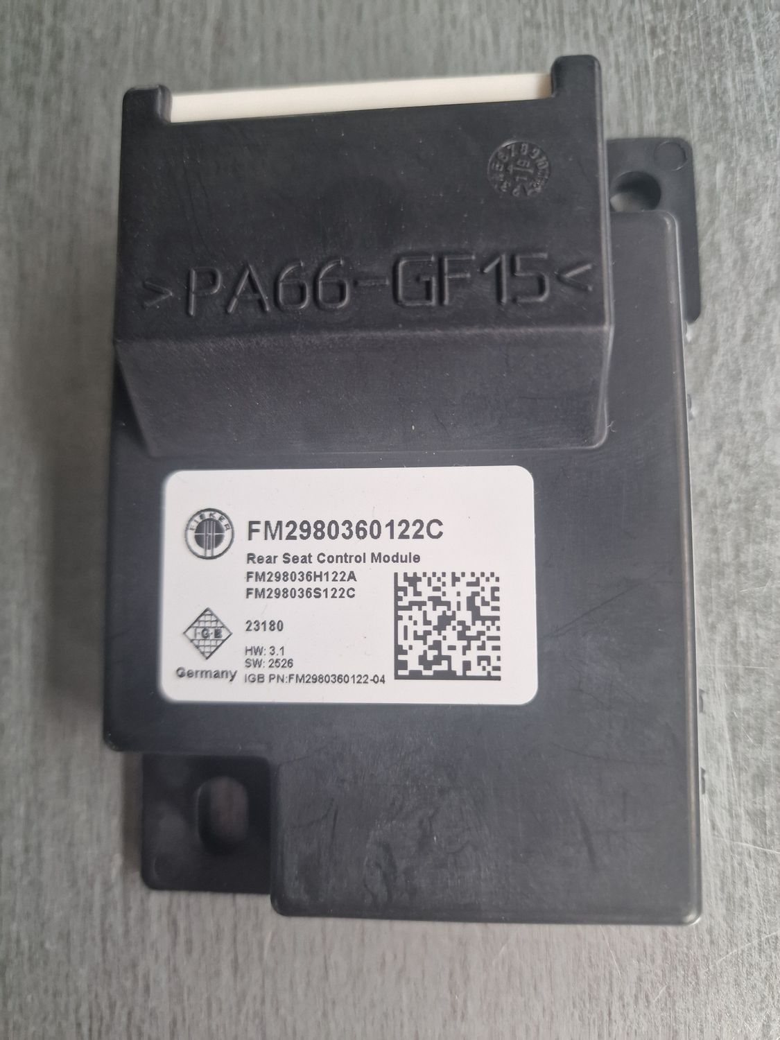 RSCM REAR SEAT CONTROL MODULE