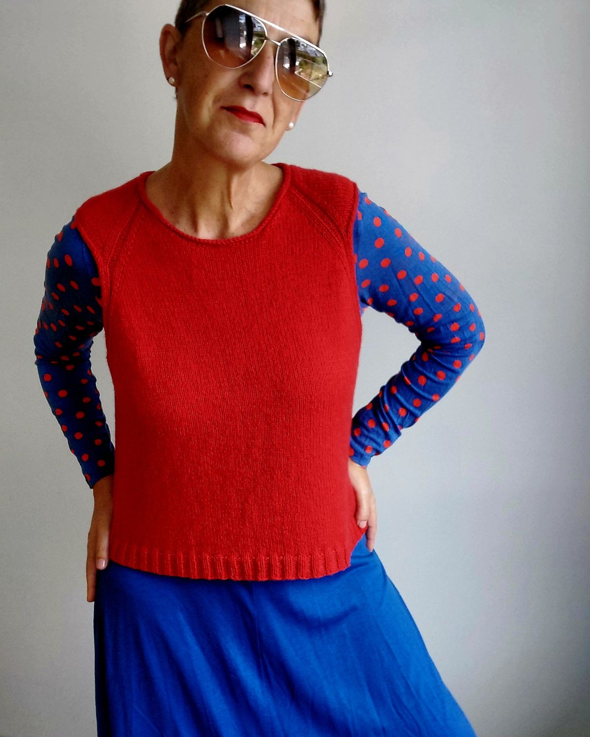 Jeans Top - Strickanleitung sportliches Top mit super Passform – wandelbar als Slipover