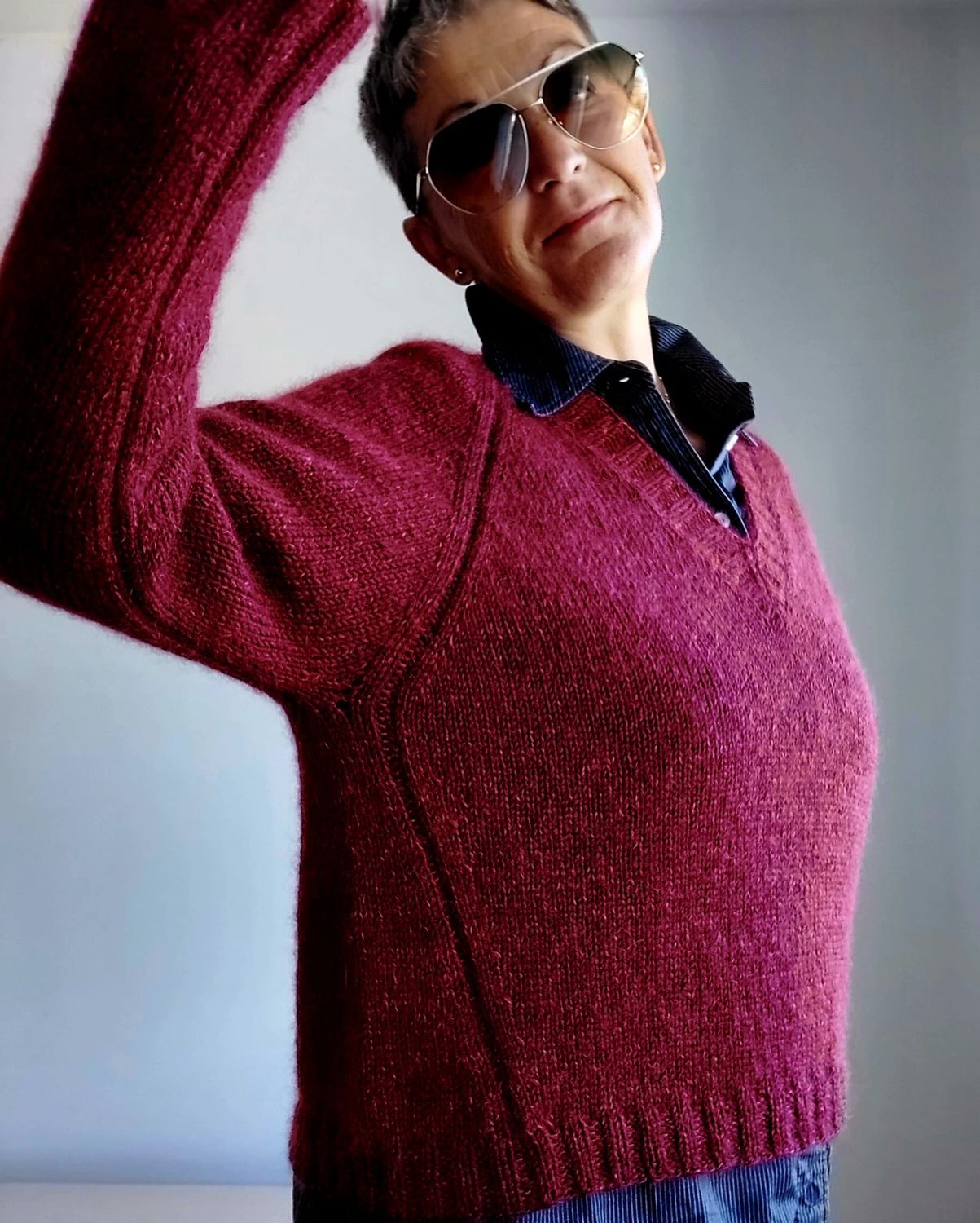 Daydream Sweater | Raglan von oben (RVO) nahtlos mit V-Ausschnitt + YouTube Tutorials