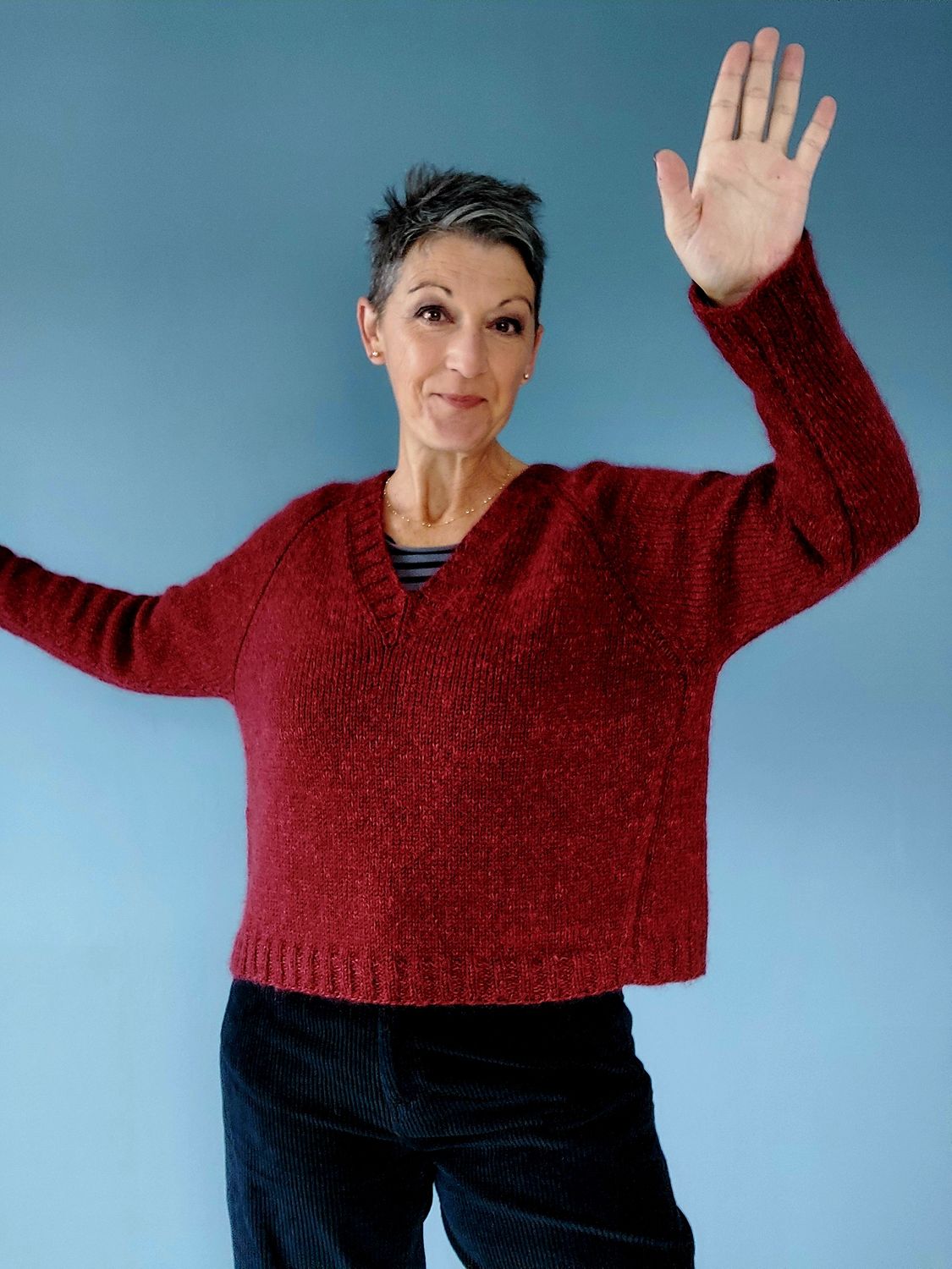 Daydream Sweater | Raglan von oben (RVO) nahtlos mit V-Ausschnitt + YouTube Tutorials