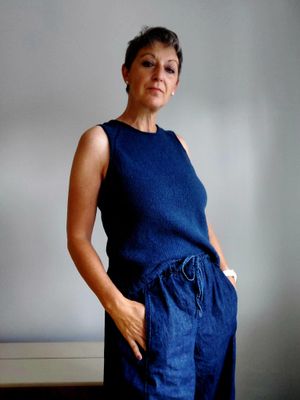 Jeans Top - Strickanleitung sportliches Top mit super Passform – wandelbar als Slipover Jeans Top - Strickanleitung sportliches Top mit super Passform – wandelbar als Slipover