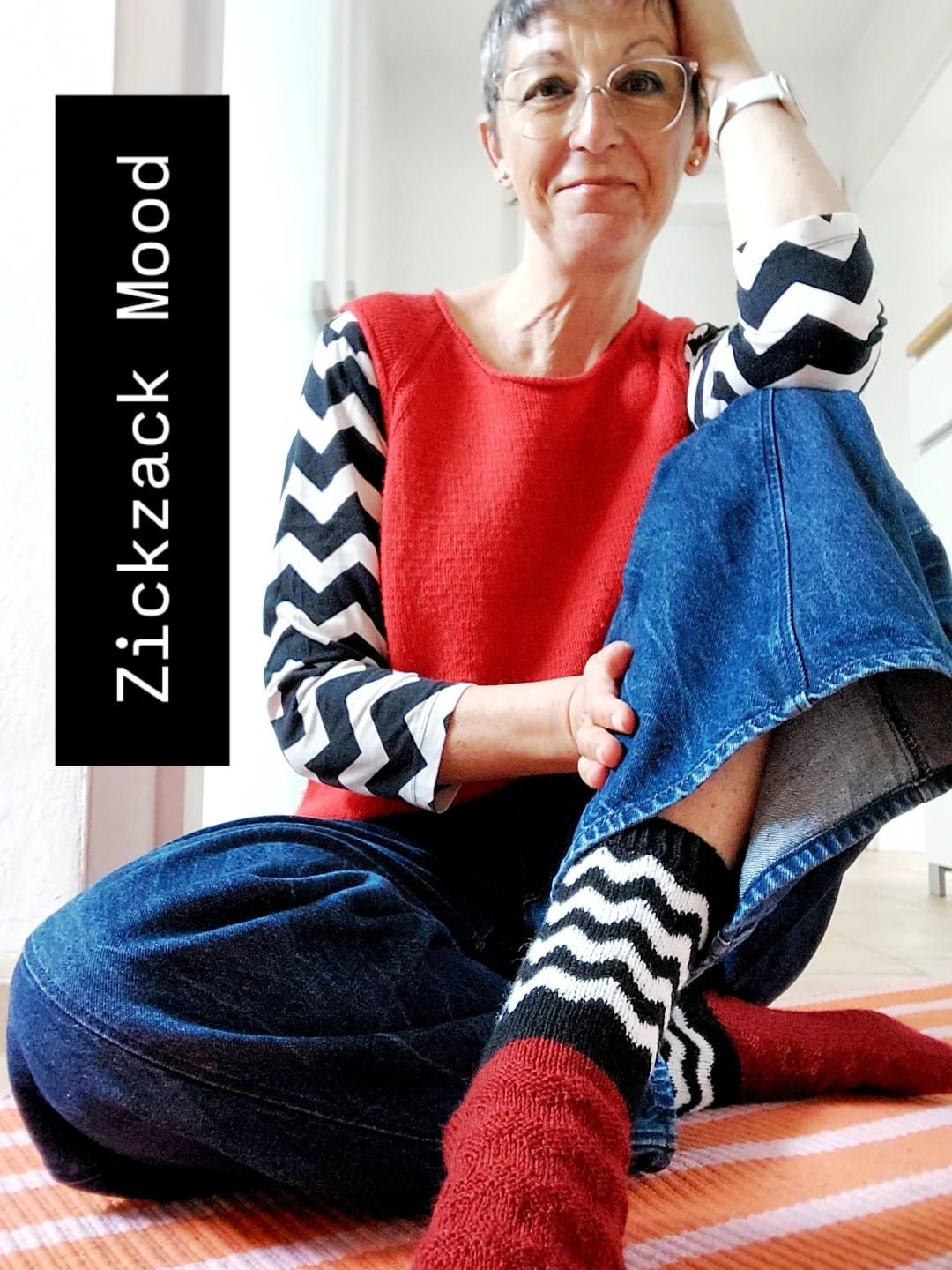 Zickzacksocken Strickanleitung für ikonische Colorwork Socken in den Gr 36-46