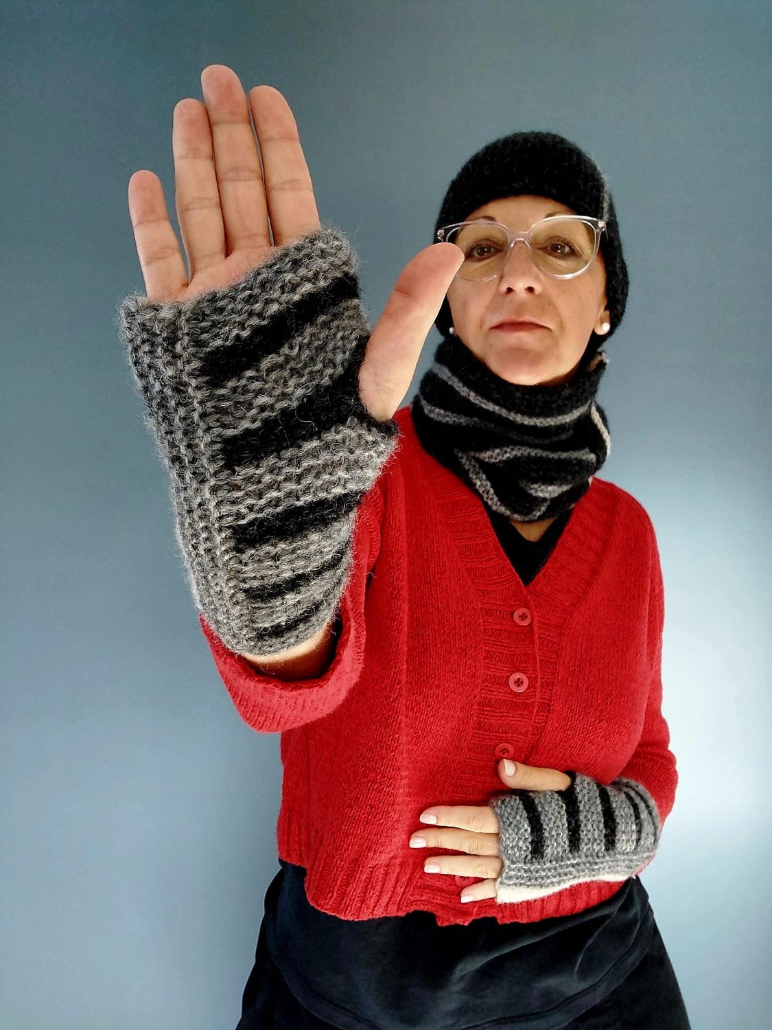 Strickanleitung Linear Set (PDF) – Mütze, Halswärmer &amp; Stulpen. Kuscheliges Winter-Trio ohne Zusammennähen!