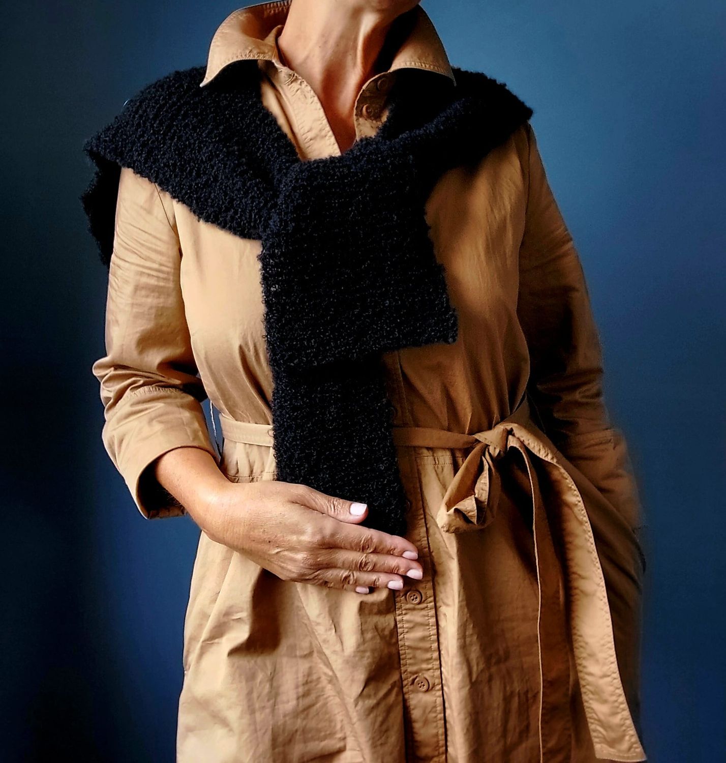 Fake Pulli – Strickanleitung für den modernen Schulterwärmer im Layering-Look (PDF)