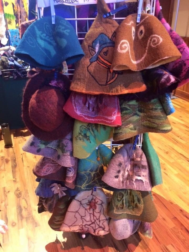 Felted Wool Hand-felted Fantasy Hats