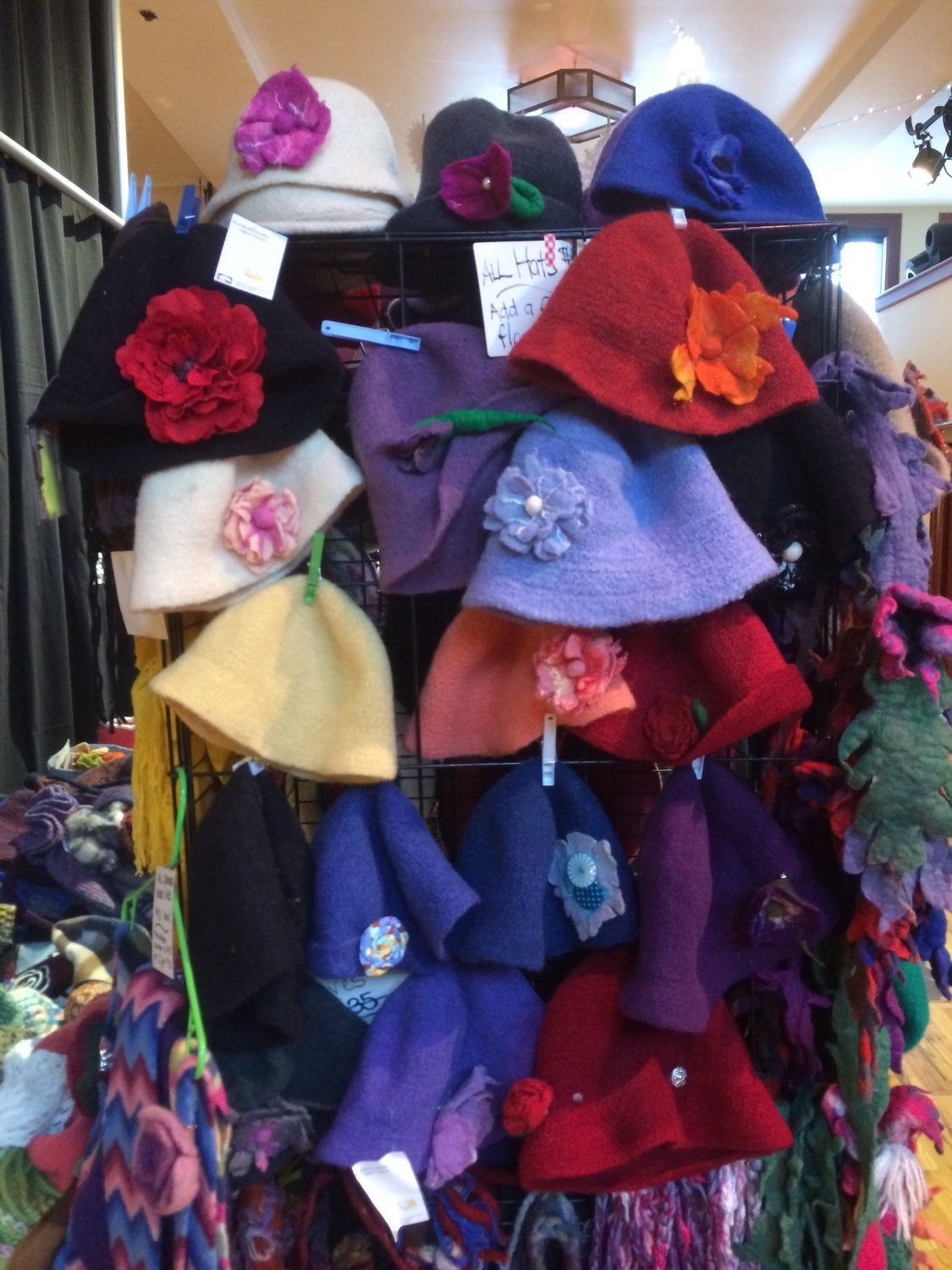 Felted Wool Hats With Hand-felted 