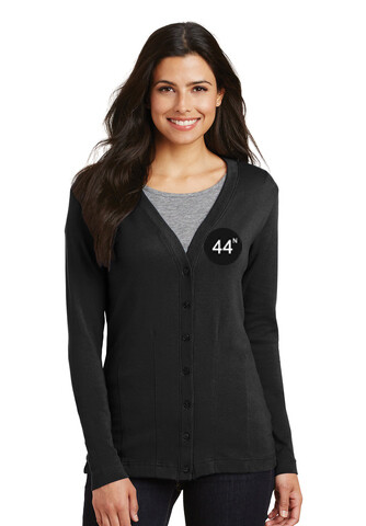 44N Port Authority® Ladies Modern Stretch Cotton Cardigan -L515 - Black