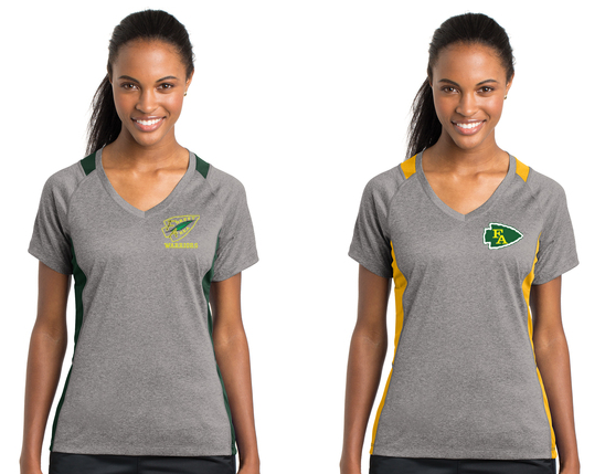 Ladies Sport-Tek® Heather Colorblock Contender™ Tee