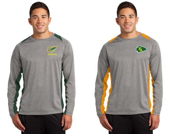 Sport-Tek® Long Sleeve Heather Colorblock Contender™ Tee