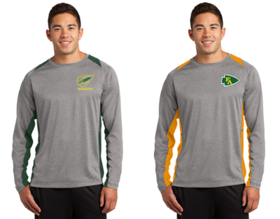 Sport-Tek® Long Sleeve Heather Colorblock Contender™ Tee